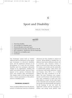 Sport and Disability