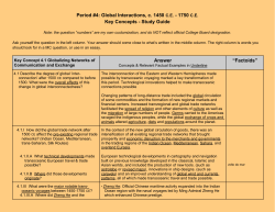 Period #4: Global Interactions, c. 1450 C.E.
