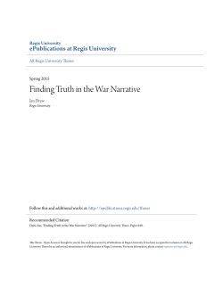 Finding Truth in the War Narrative - ePublications at Regis University
