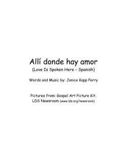 All&iacute; donde hay amor