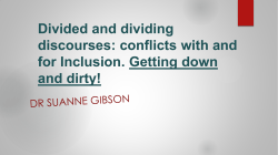 Divided and dividing discourses: conflicts with and for Inclusion