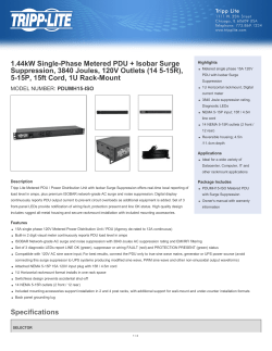 1.44kW Single-Phase Metered PDU + Isobar Surge Suppression