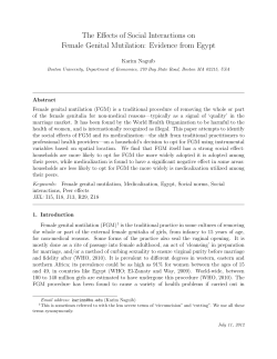 The Effects of Social Interactions on Female