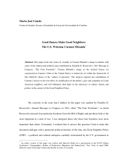 Maria Jos&eacute; Canelo Good Dances Make Good Neighbors: The U.S.