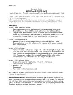 LIght and Shadow Teacher Notes
