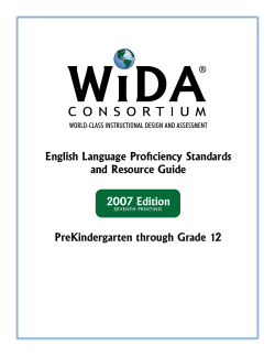 English Language Proficiency Standards and Resource