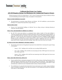 California Real Estate Law Update: AB 1103 Requires Energy Use