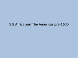 9.8 Africa and The Americas pre-1600