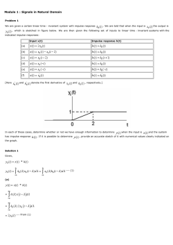 Module 1 : Signals in Natural Domain