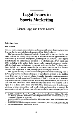 Legai Issues in Sports Marketing