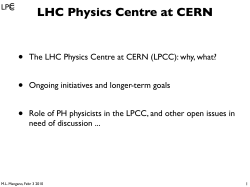 LHC Physics Centre at CERN