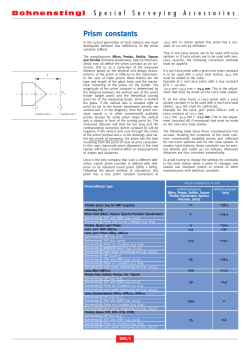 Prism constants - Measurement Systems