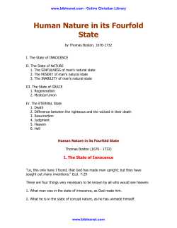 Human Nature in its Fourfold State