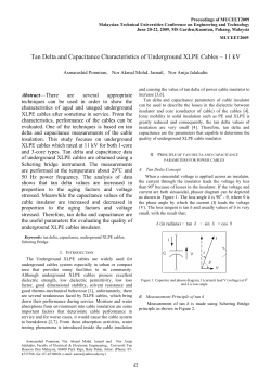 Tan Delta and Capacitance Characteristics of Underground XLPE