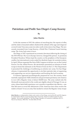 Patriotism and Profit: San Diego`s Camp Kearny