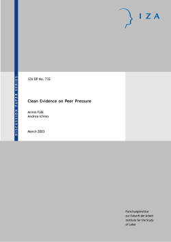 Clean Evidence on Peer Pressure