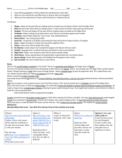 Africa Middle Ages studyguide