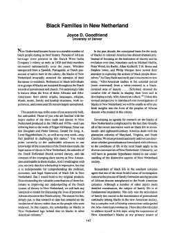 Black Families in New Net - New Netherland Institute