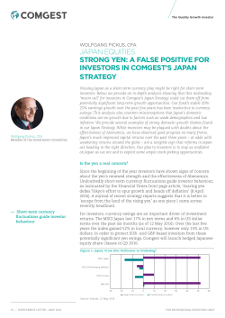 japan equities strong yen: a false positive for investors in comgest`s