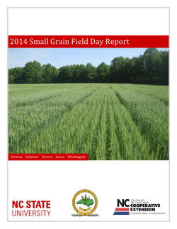 2014 Small Grain Field Day Report | NC State Extension Publications