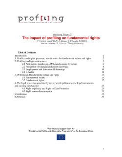 The impact of profiling on fundamental rights
