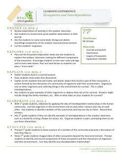 Ecosystems and Interdependence