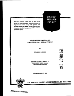 Asymmetric Warfare: An Historical Perspective