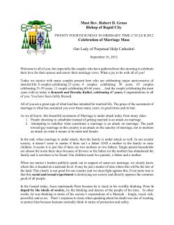 2012 Celebration of Marriage Mass