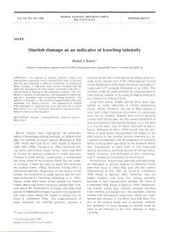 Starfish damage as an indicator of trawling intensity