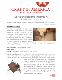 David and Roberta Williamson: Subjective Objects
