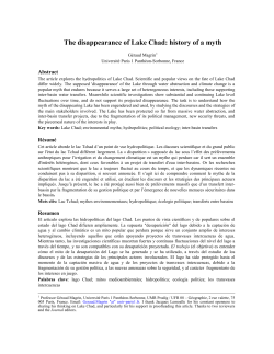 The disappearance of Lake Chad