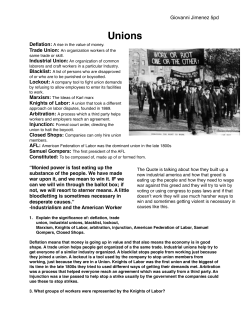 Unions - thshistory