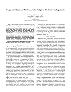 Design and Validation of PATRICIA for the Mitigation of Network