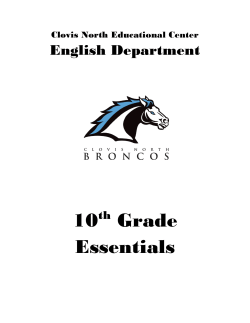 10th Grade Essentials - Clovis North High School