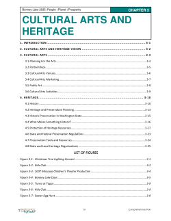 cultural arts and heritage