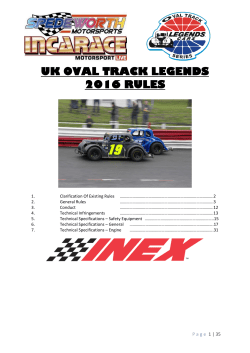 UK OVAL TRACK LEGENDS 2016 RULES