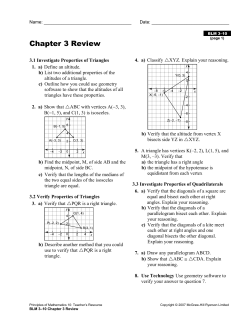 Chapter 3 Review