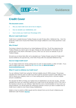 ISG148/01B - Removing GC/DC and CALF from Credit