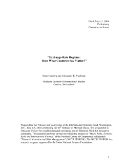 Exchange-Rate Regimes: Does What Countries Say Matter?