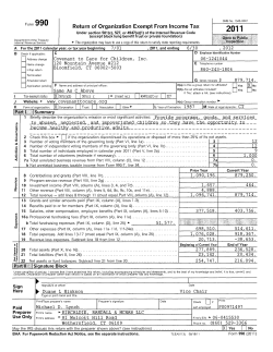Tax Return - Covenant to Care for Children