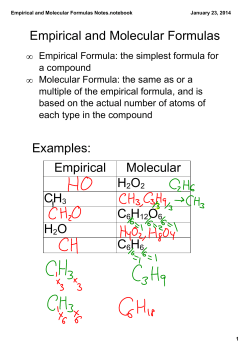 Empirical and Molecular Formulas Notes.notebook