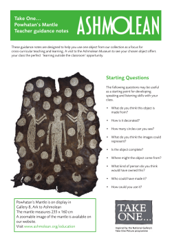 Powhatan`s Mantle teachers` notes