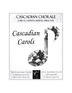 Program - Cascadian Chorale