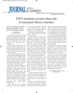 EWU institute creates data site to measure three counties