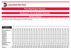Port Washington Hourly Westbound