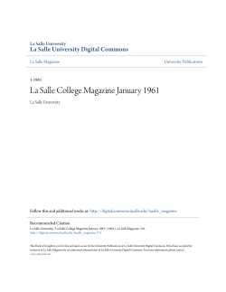 La Salle College Magazine January 1961