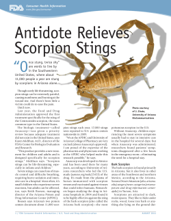 Antidote Relieves Scorpion Stings