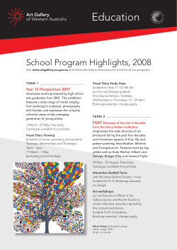 Education - Art Gallery of Western Australia