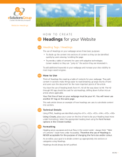How to Create Headings for your Website