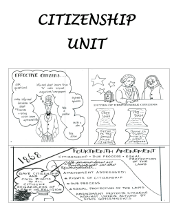 Citizenship Unit Vocabulary